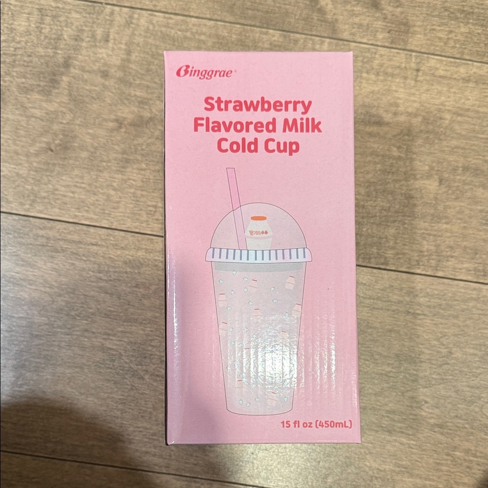 Strawberry Flavored Milk Cold Cup - Pink